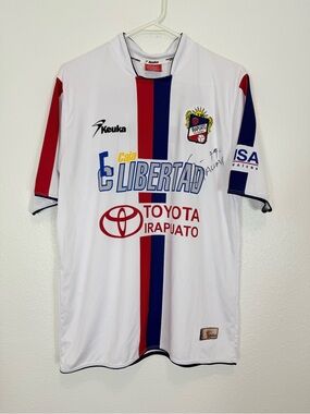 Libertad Irapuato White Red & Blue Soccer Jersey Signed Gillian